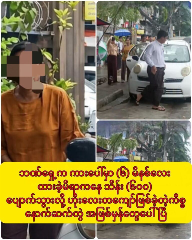 ဟိုးလေးတကျော်ဖြစ်သွားတဲ့ သိန်း (၆၀၀) ပျောက်ဆုံးမှု
